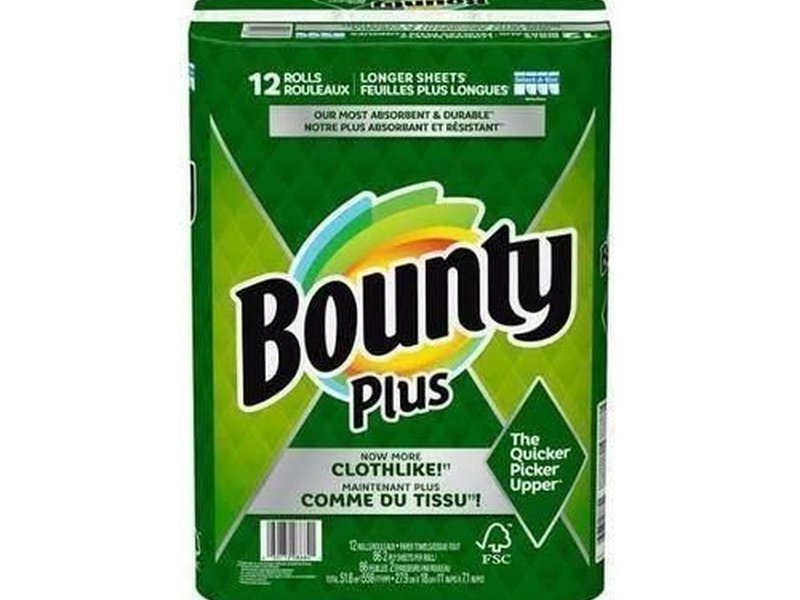 Bounty Plus Kitchen Roll Tissues - 12 Rolls